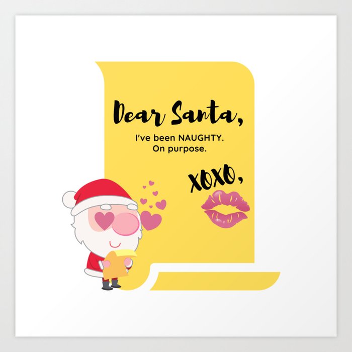 I can get you on the Naughty List Christmas, Naughty santa Art Board Print  for Sale by Kishioushi