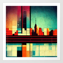 Travel Series - New York City (NYC) Skyline #2 Art Print Art Print