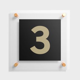 Number 3 (Sand & Black) Floating Acrylic Print