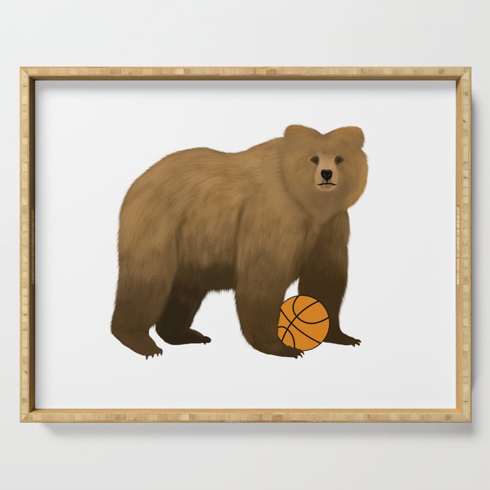 Bear Basketball Serving Tray