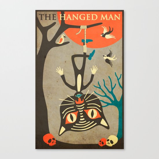 Tarot Card Cat: The Hanged Man Canvas Print