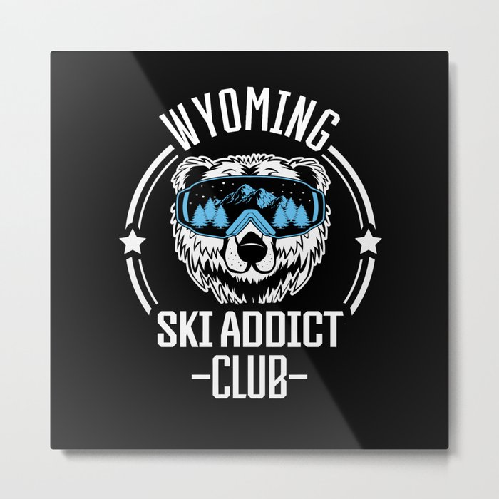 Wyoming skiing club Metal Print
