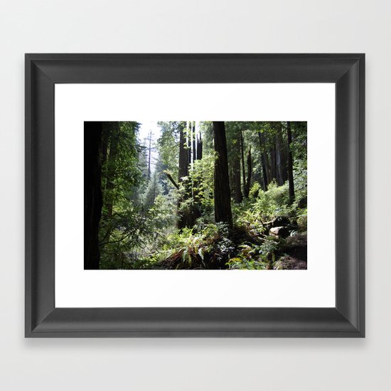 White Framed Art Print