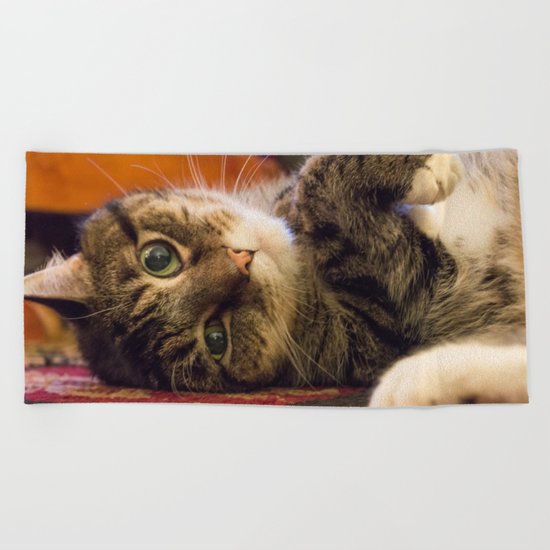 Catnip Cat Beach Towel