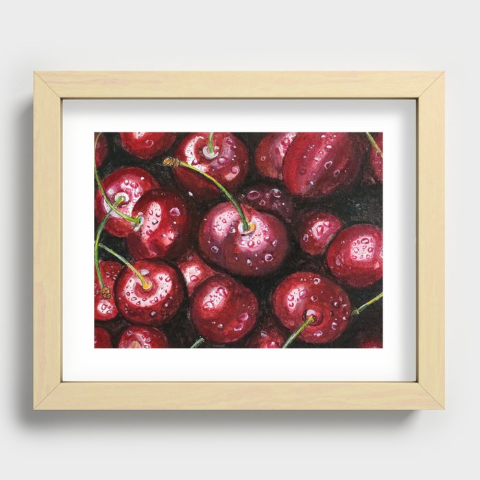 Cherries Recessed Framed Print