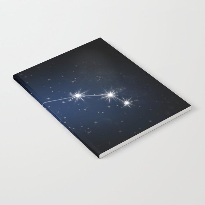 Zodiac Constellation - Aries in a sky view Notebook