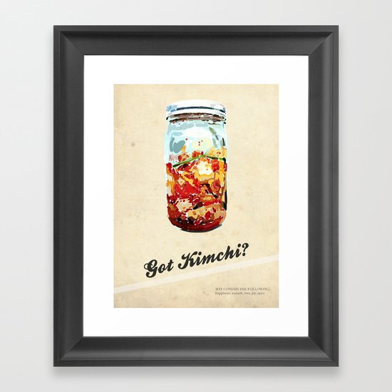 Got Kimchi? Framed Art Print