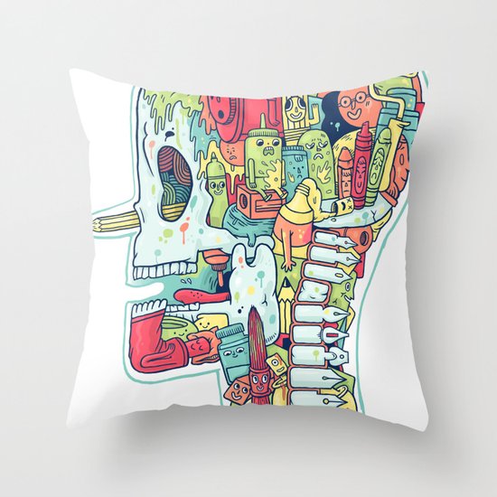 Illustrator to the Bone Throw Pillow