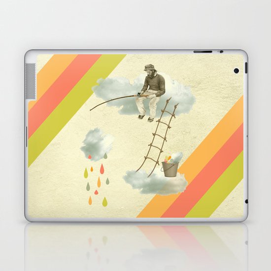 The fisherman who was cleaning the sky from the clouds Laptop & iPad Skin