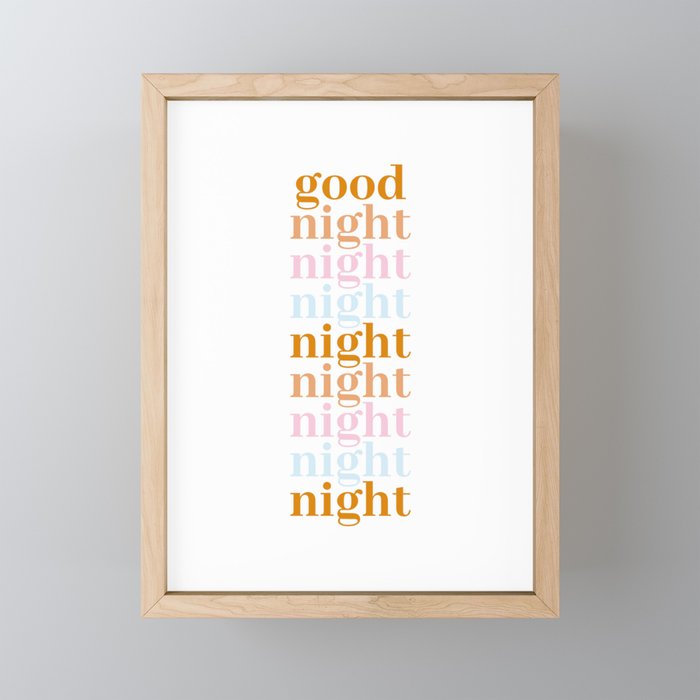 good night night 1 Framed Mini Art Print