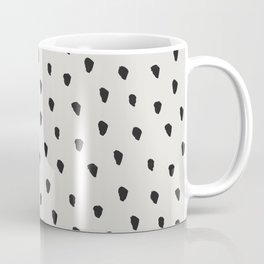 Messy Brush Spots Warm Grey Coffee Mug