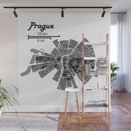 Prague Map Wall Mural