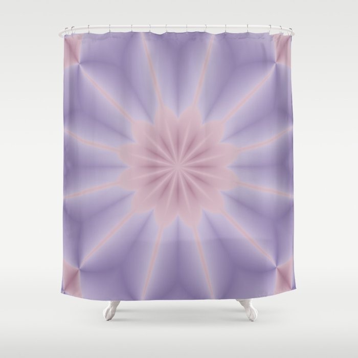 Pink And Lilac 3d Flower Three Shower Curtain By Lena127 Society6