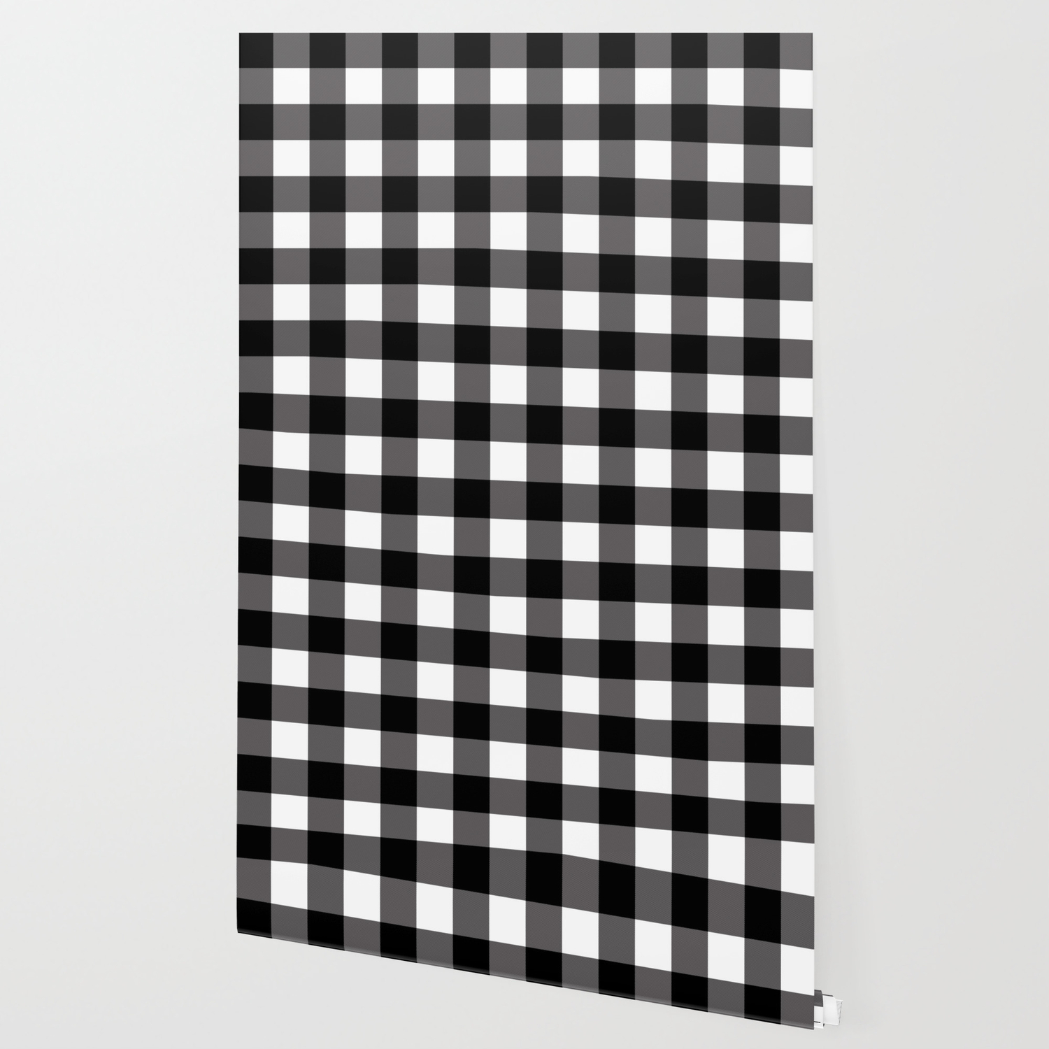 Black White Buffalo Plaid Wallpaper By Christyne Society6