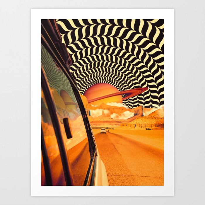 Illusionary Road Trip Art Print