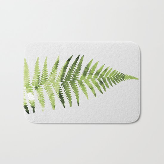 Farn Bath Mat By Banum Society6