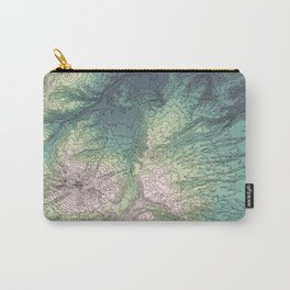 Mount Hood, Oregon Topographic Contour Map Carry-All Pouch