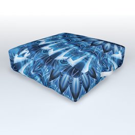Mandala cool blue Outdoor Floor Cushion