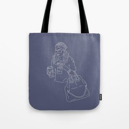Starbucks Double-Fisting, Periwinkle  Tote Bag