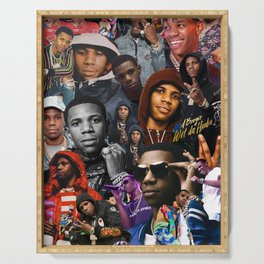 A Boogie Wit Da Hoodie Collage Serving Tray