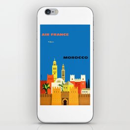 1959 Air France MOROCCO Travel Poster iPhone Skin