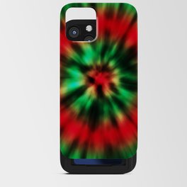 Green Red Tie Dye iPhone Card Case