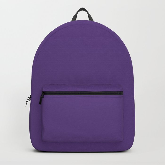 Royal Purple deep pure violet solid color modern abstract pattern  Backpack