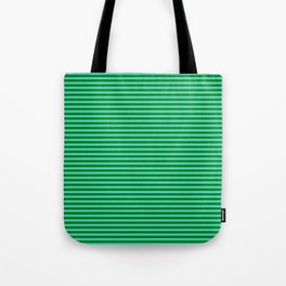[ Thumbnail: Turquoise & Green Colored Striped Pattern Tote Bag ]