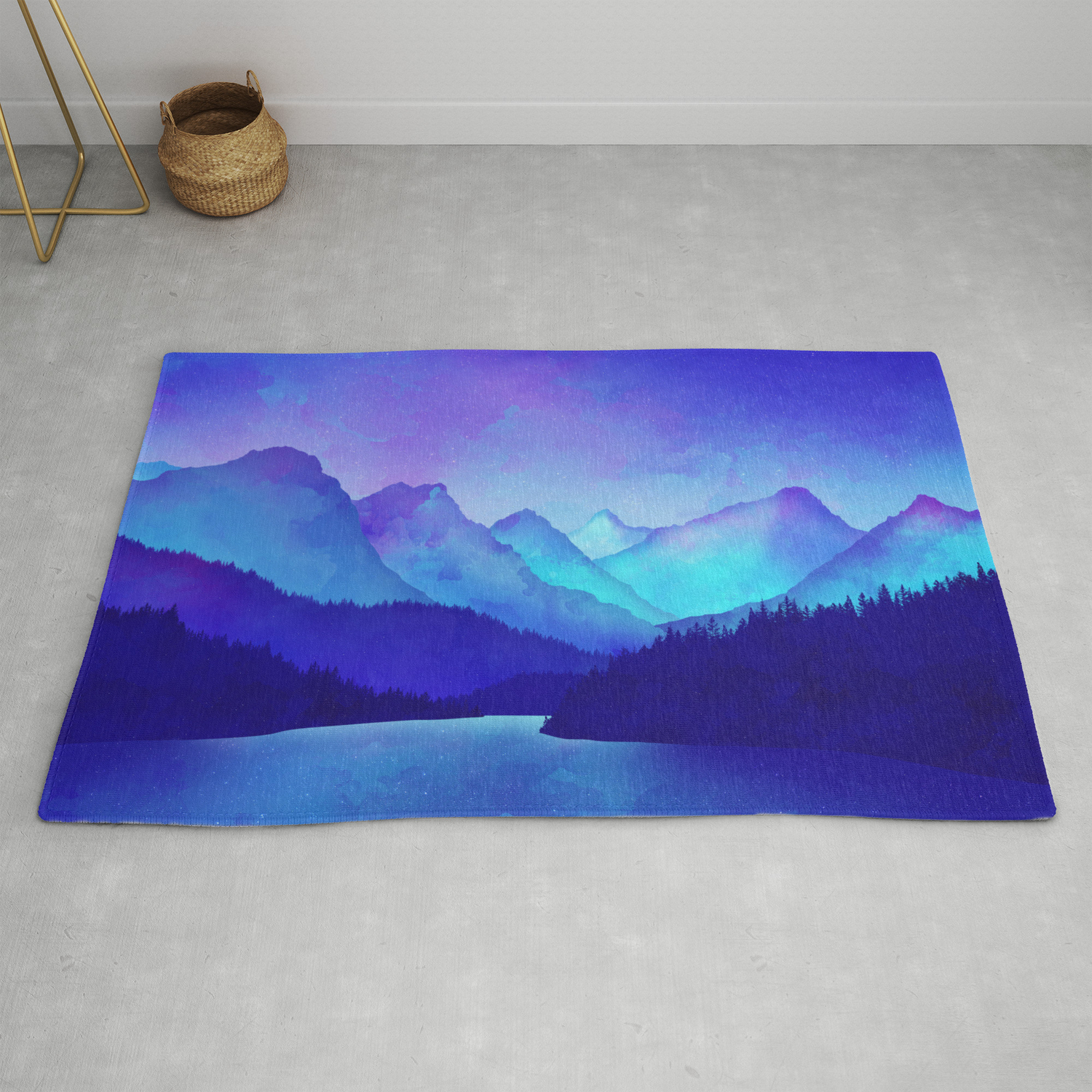 Cerulean Blue Mountains Rug By Nephelys Society6