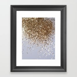 Sparkling Glam Gold Glitter Glam #1 (Faux Glitter) #shiny #decor #art #society6 Framed Art Print