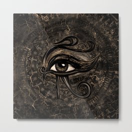 Egyptian Eye of Horus - Wadjet Digital Art Metal Print | Egypt, Udjo, Egyptianlanguage, Drawing, Art, Mythology, Egyptiansymbol, Ancient, Wadjit, Graphicdesign 