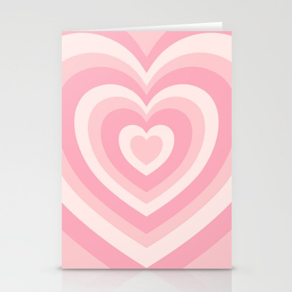 Pink Love Hearts  Stationery Cards