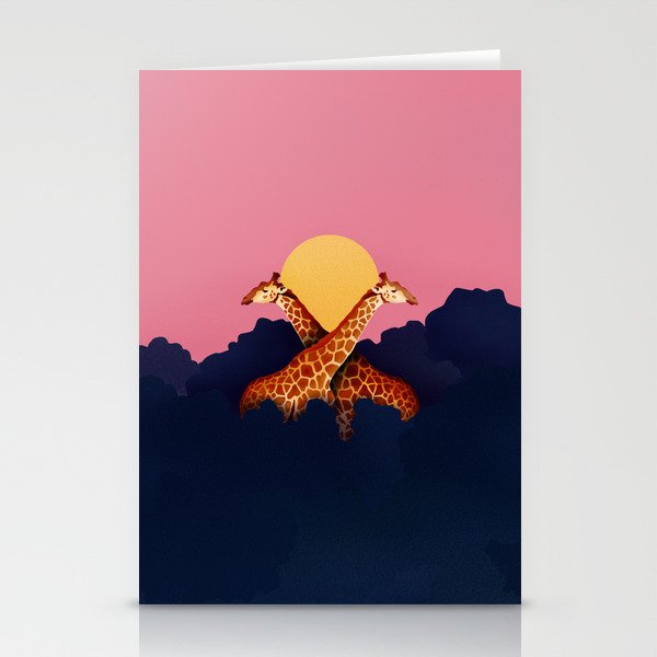SUN AND GIRAFFES Stationery Cards