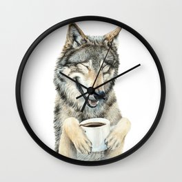 Coffee in the Moonlight Wall Clock