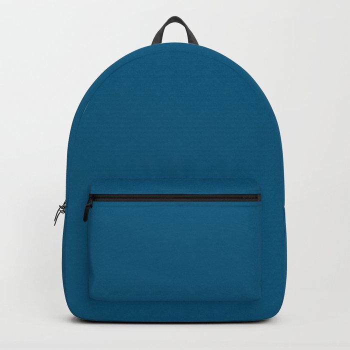 Mykonos Blue solid color modern abstract pattern  Backpack