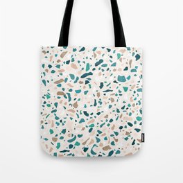 Terrazzo Turquoise Pattern Tote Bag