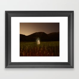 Ghost in field Framed Art Print