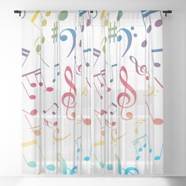 Musical Notes 5 Sheer Curtain