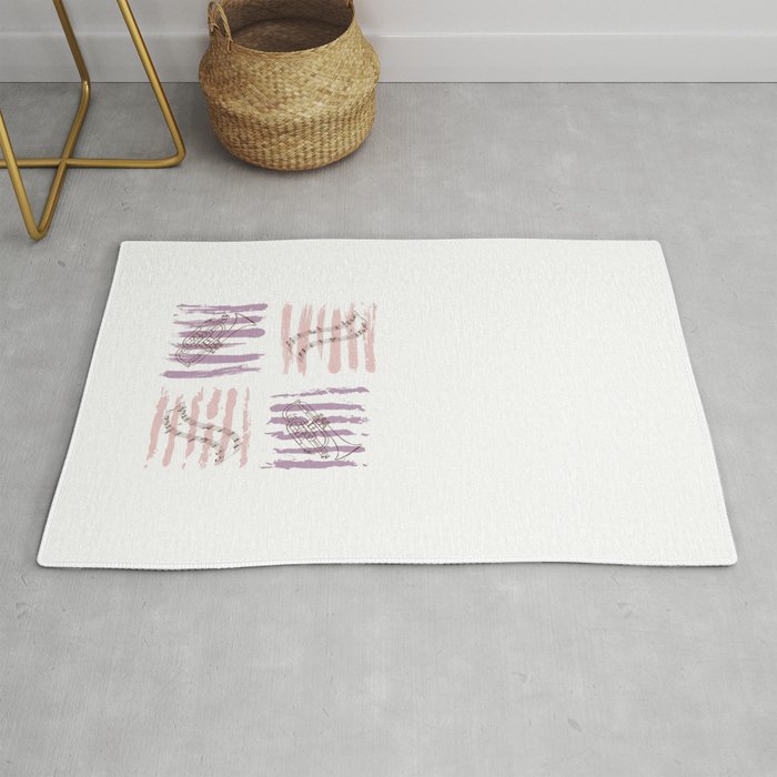 Copy of Musical trumpet pattern with notes Rug