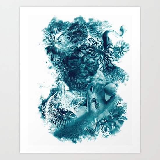 emerging undewater form life Art Print
