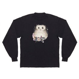 Boho Illustration- Be Wise Little Owl Long Sleeve T-shirt
