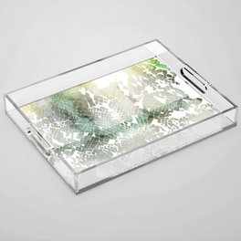 Fractured Silver Acrylic Tray