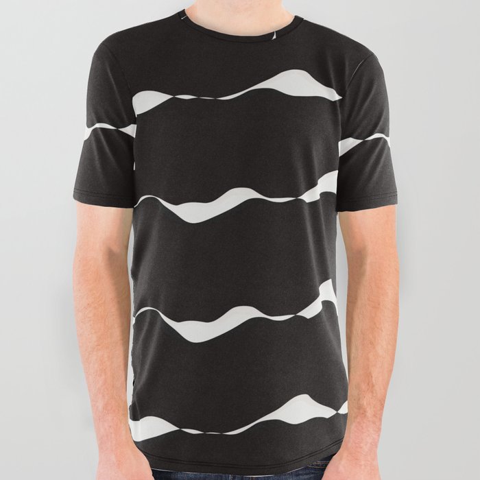 Scandinavian wave pattern 06 All Over Graphic Tee
