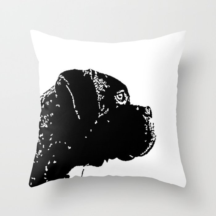 Love Boxer Dog Throw Pillow
