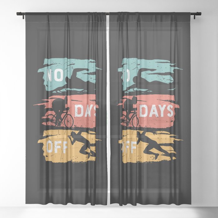 No Days Off Sports Sheer Curtain