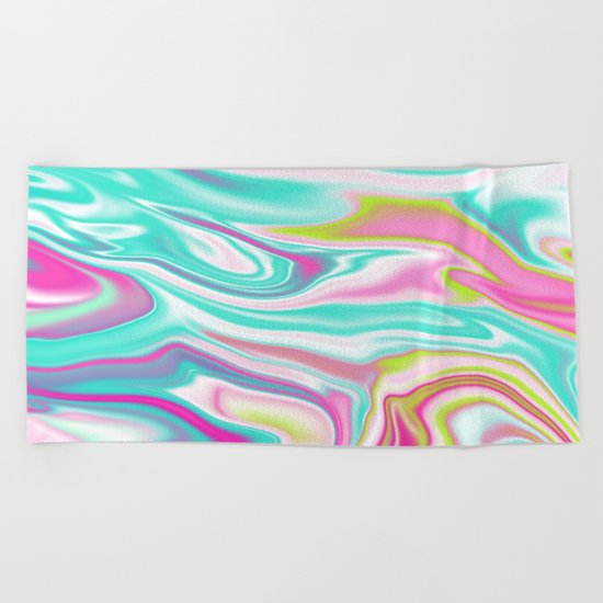 Iridescent Marble 17 Beach Towel