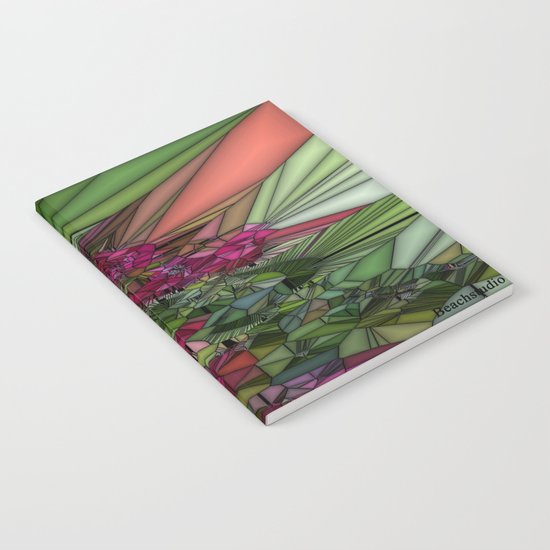 Pink and Green Glass Notebook