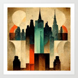 Travel Series - New York City (NYC) Skyline #8 Art Print Art Print