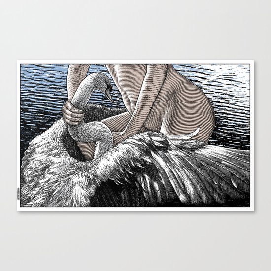 asc 677 - Les ailes du désir (The swain in disguise) Colored version Canvas Print