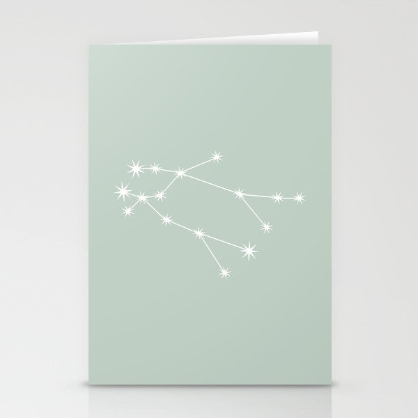 GEMINI Sage Green – Zodiac Astrology Star Constellation Stationery Cards